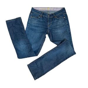 RICH & SKINNY Sleek Nightshift Blue Jeans Whiskered Denim Womens Size 25 USA